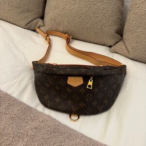 Dark Brown Monogram Crossbody Bag